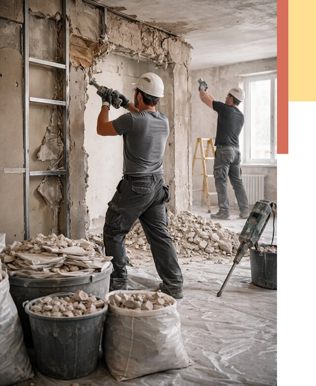 Демонтажные работы в Благовещенске от 2742 руб. — услуги и цена под ключ | ОТДЕЛОЧНИК-Бгн