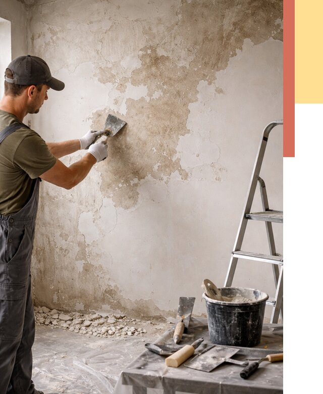 Снятие старой шпаклевки в Благовещенске от 1879 руб. — быстро и недорого | ОТДЕЛОЧНИК-Бгн