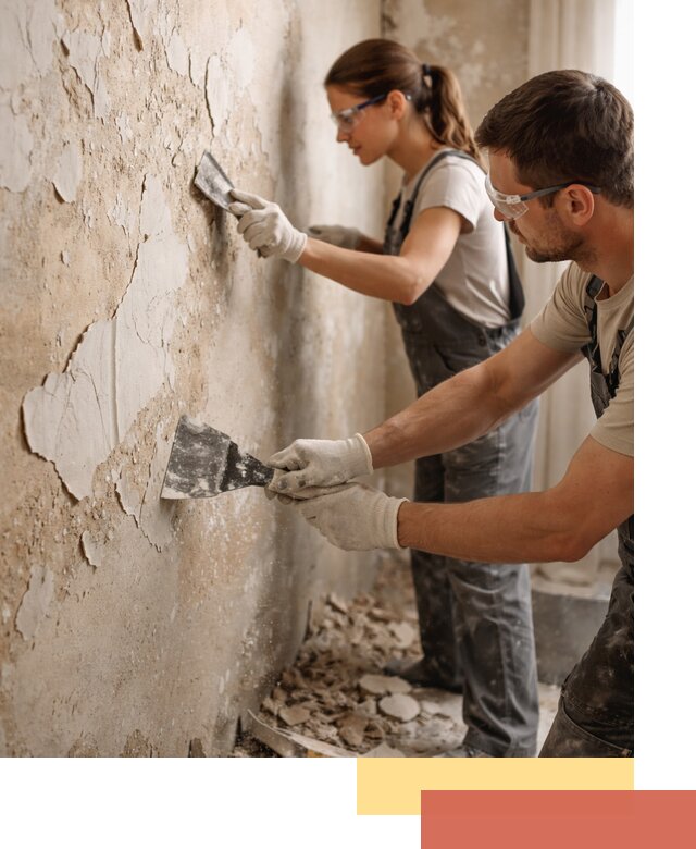 Снятие старой шпаклевки и подготовка поверхностей в Благовещенске