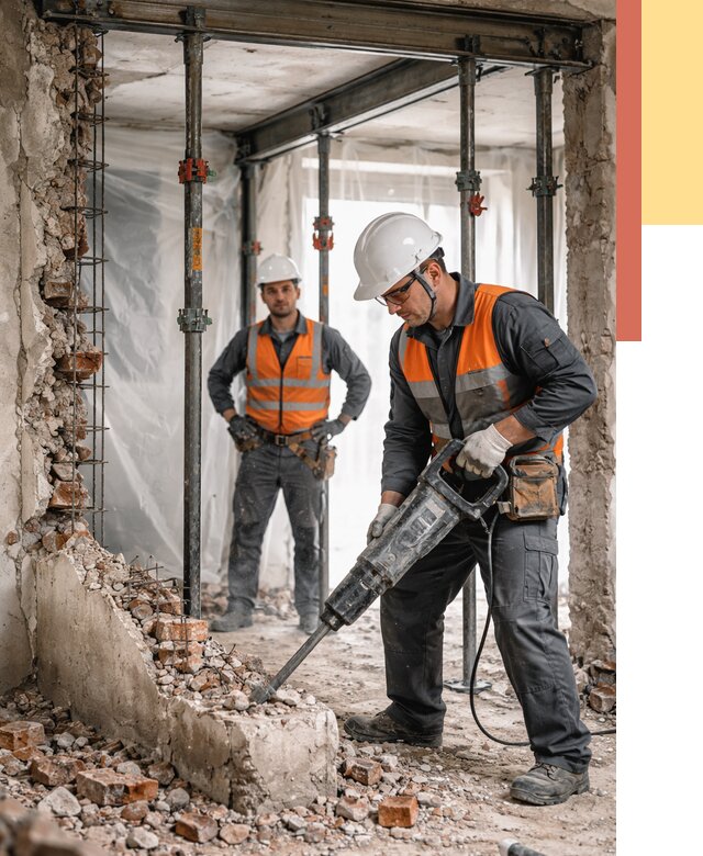 Снос несущих стен в Благовещенске от 10411 руб. — демонтаж несущей стены под ключ | ОТДЕЛОЧНИК-Бгн