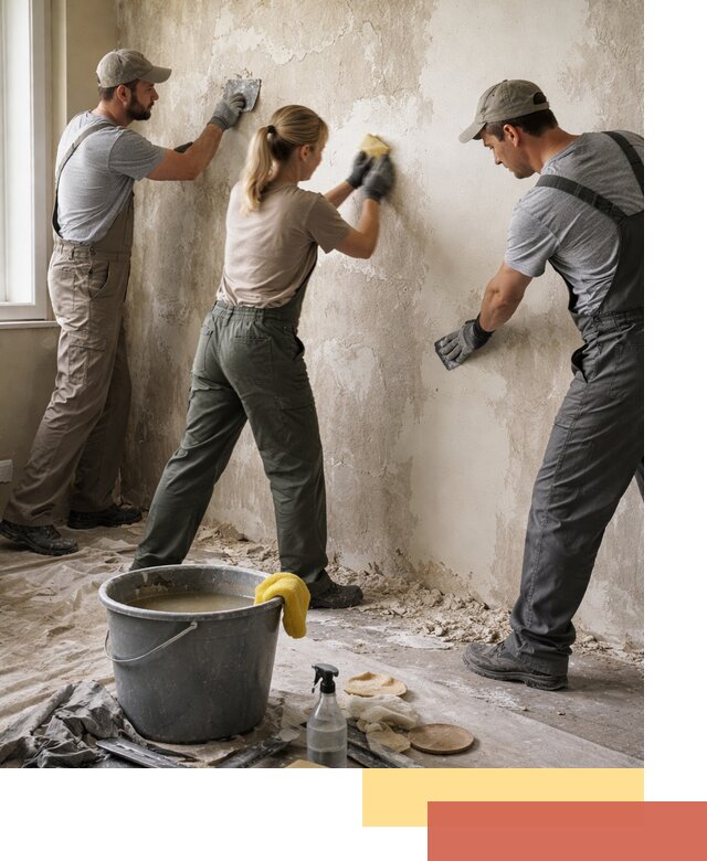 Очистка стен от клея и грунтовки в Благовещенске качественно и быстро