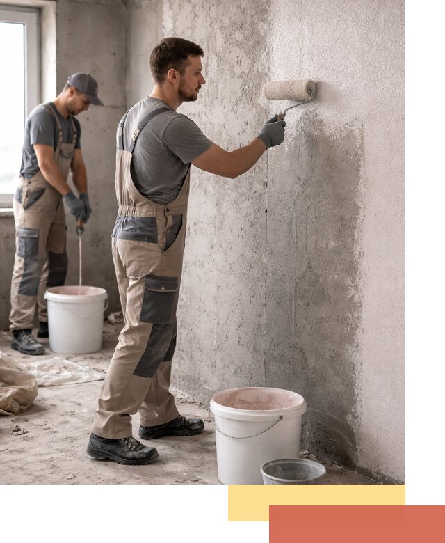 Нанесение бетоноконтакта на стены в Благовещенске для последующей отделки