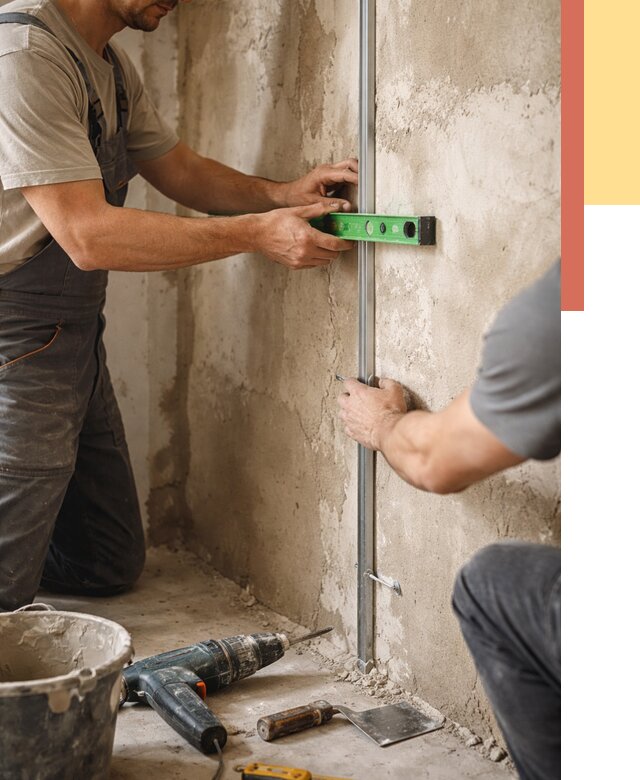 Установка штукатурных маяков в Благовещенске от 7110 руб. — быстро и недорого | ОТДЕЛОЧНИК-Бгн