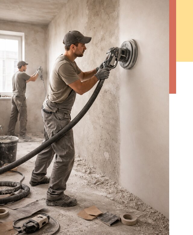 Шлифовка стен в Благовещенске от 1219 руб/м2 — быстро и недорого | ОТДЕЛОЧНИК-Бгн