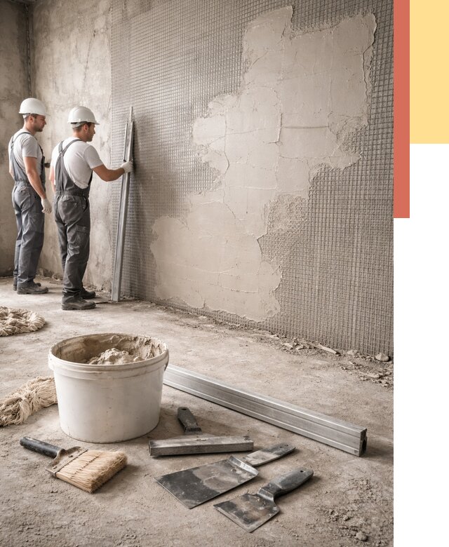 Штукатурка стен по сетке в Благовещенске от 5586 руб./м2 — быстро и недорого | ОТДЕЛОЧНИК-Бгн