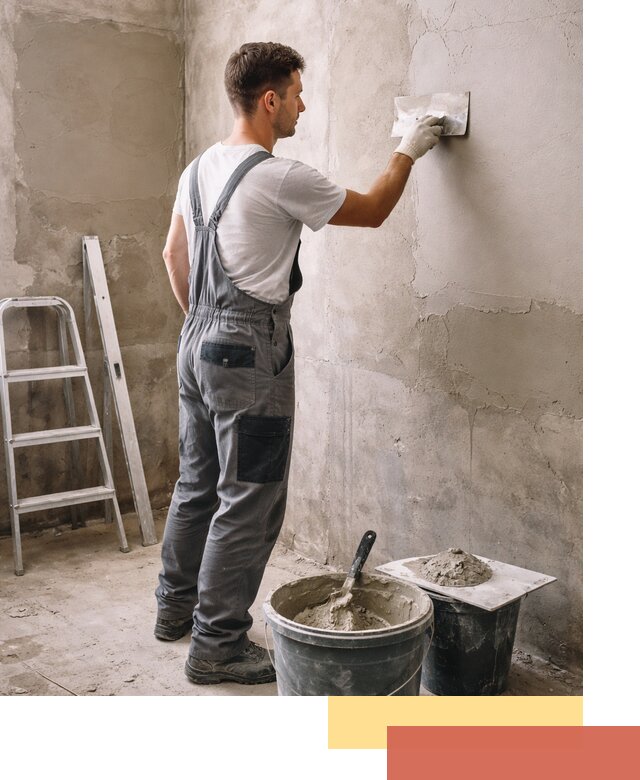 Штукатурка стен в ванной под ключ в Благовещенске