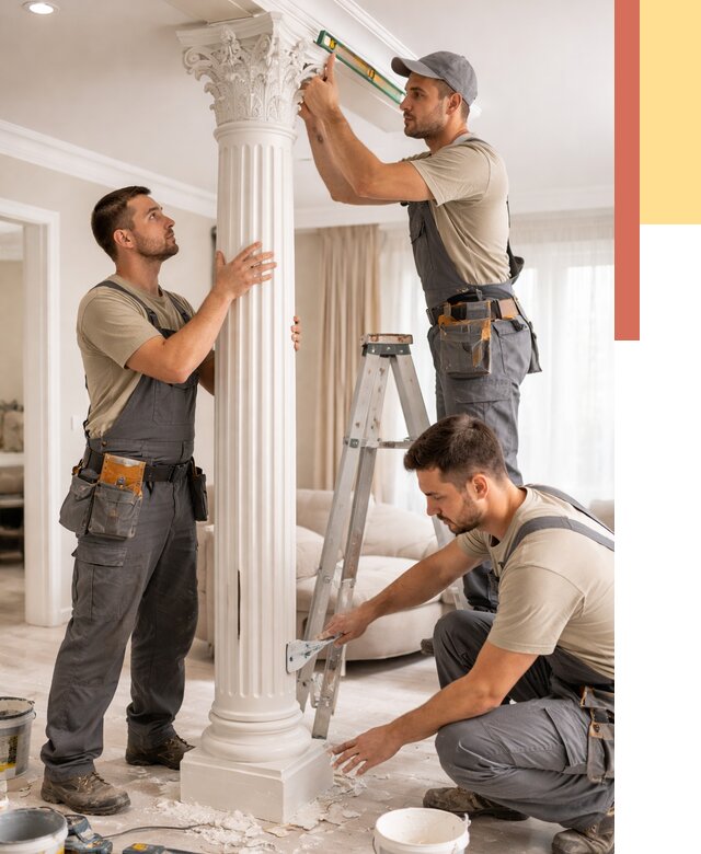 Установка декоративных колонн в Благовещенске от 12188 руб. под ключ | ОТДЕЛОЧНИК-Бгн