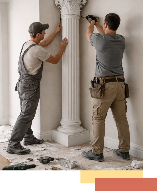 Установка декоративных колонн в Благовещенске под ключ