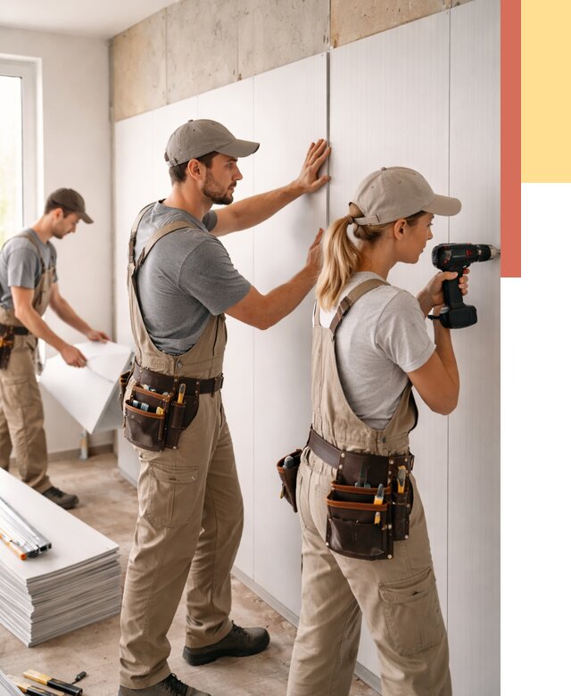 Монтаж ПВХ панелей на стены в Благовещенске от 457 руб/м2 — быстро и недорого | ОТДЕЛОЧНИК-Бгн