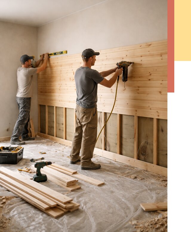 Монтаж деревянной вагонки на стены в Благовещенске от 7618 руб. | Услуги монтажа вагонки | ОТДЕЛОЧНИК-Бгн