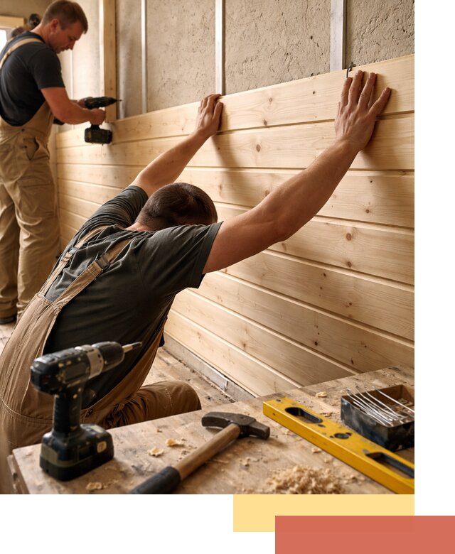 Монтаж деревянной вагонки на стены в Благовещенске быстро и качественно