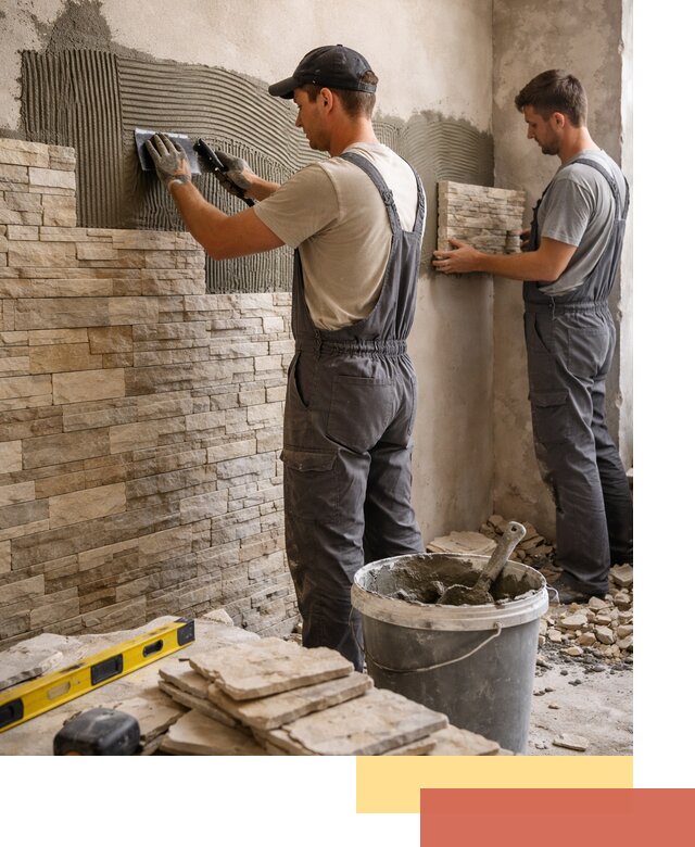 Монтаж искусственного камня в Благовещенске — облицовка стен и фасадов