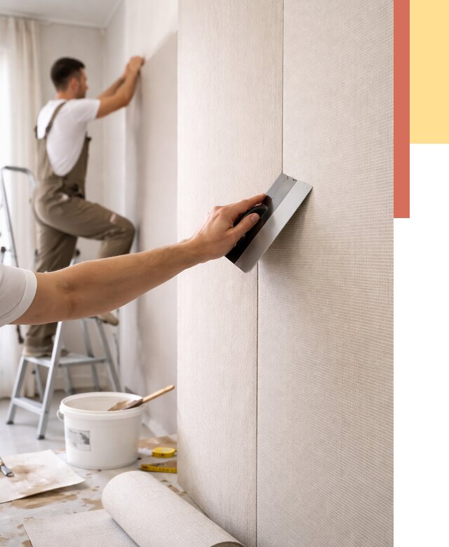 Поклейка текстильных обоев в Благовещенске от 4571 руб. под ключ | ОТДЕЛОЧНИК-Бгн