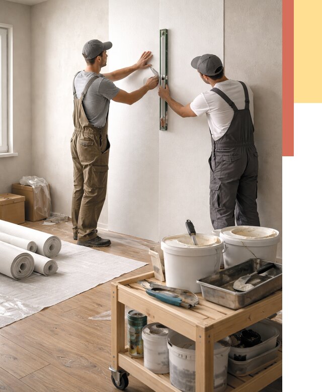 Поклейка стеклообоев в Благовещенске от 6602 руб. за м2 — быстро и недорого | ОТДЕЛОЧНИК-Бгн