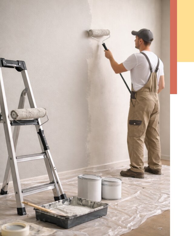 Покраска стен латексной краской в Благовещенске от 4571 руб. за м2 | ОТДЕЛОЧНИК-Бгн