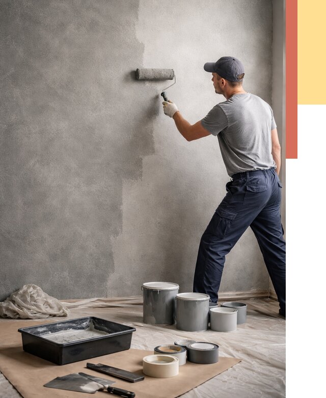 Покраска стен под бетон в Благовещенске от 660 руб. за м2 — быстро и недорого | ОТДЕЛОЧНИК-Бгн