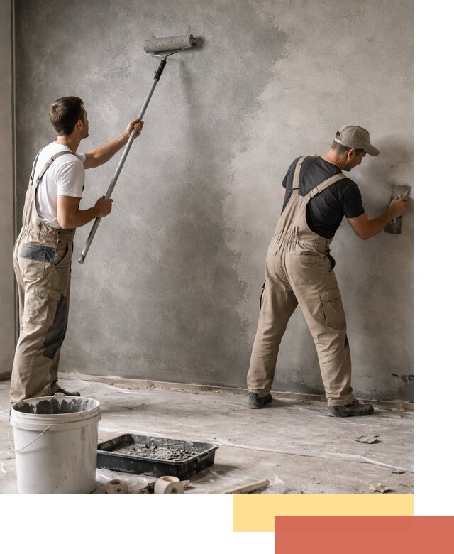 Покраска стен под бетон в Благовещенске профессионально и недорого