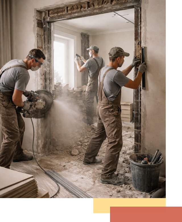 Расширение дверного проема под установку новой двери в Благовещенске