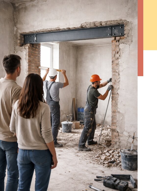 Усиление проема в стене в Благовещенске от 9649 руб. — усиление дверного проема металлоконструкцией | ОТДЕЛОЧНИК-Бгн