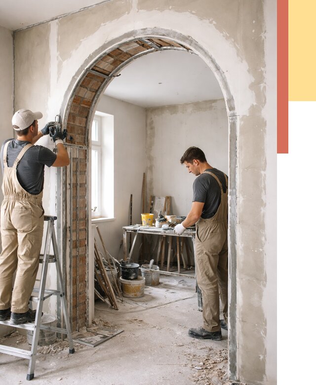 Устройство арочного проема в Благовещенске от 9649 руб. под ключ — быстро и недорого | ОТДЕЛОЧНИК-Бгн