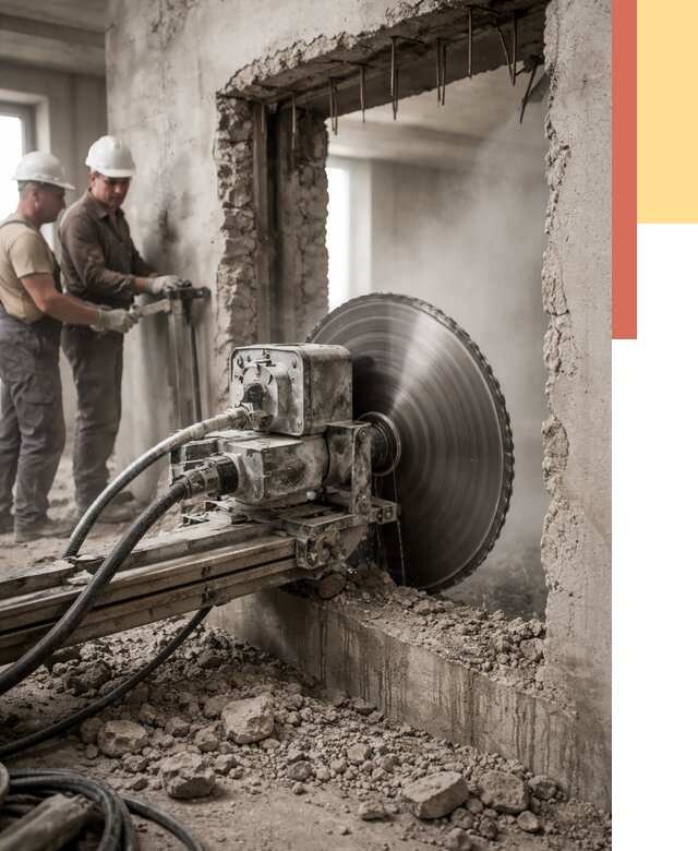 Алмазная резка проемов в Благовещенске от 4571 руб. быстро и недорого | ОТДЕЛОЧНИК-Бгн