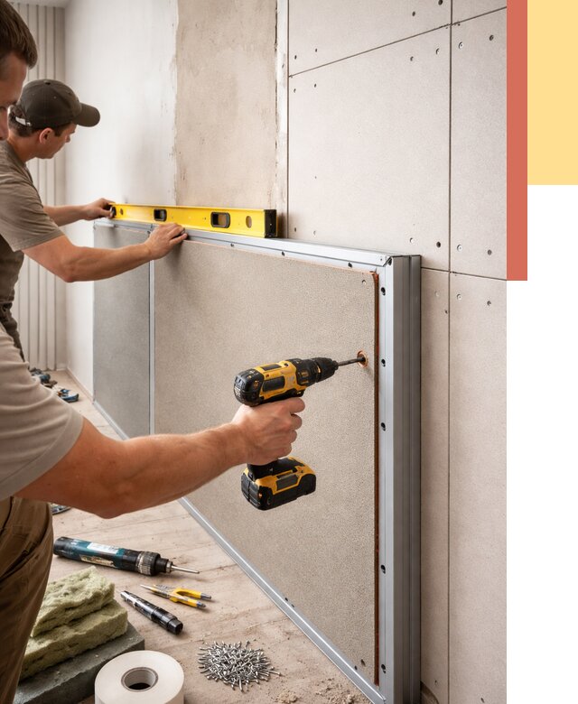 Шумоизоляция стен панелями ЗИПС в Благовещенске от 2235 руб./м² под ключ | ОТДЕЛОЧНИК-Бгн