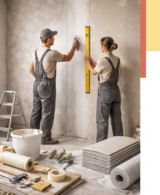 Отделка стен в Благовещенске от 1524 руб/м² — недорого, быстро, под ключ | ОТДЕЛОЧНИК-Бгн