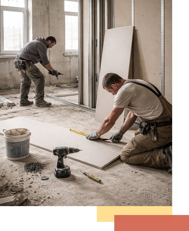 Кладка перегородок из ПГП под ключ в Благовещенске