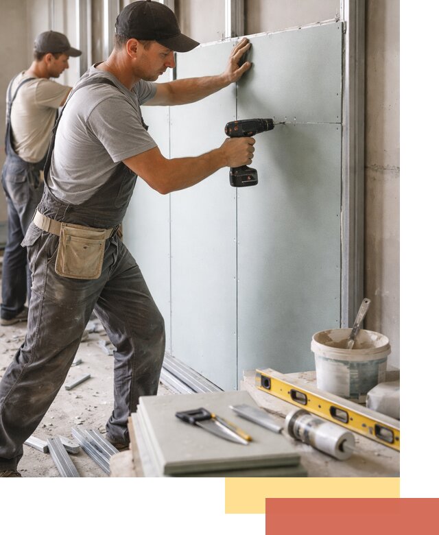 Кладка влагостойких перегородок ПГП в Благовещенске