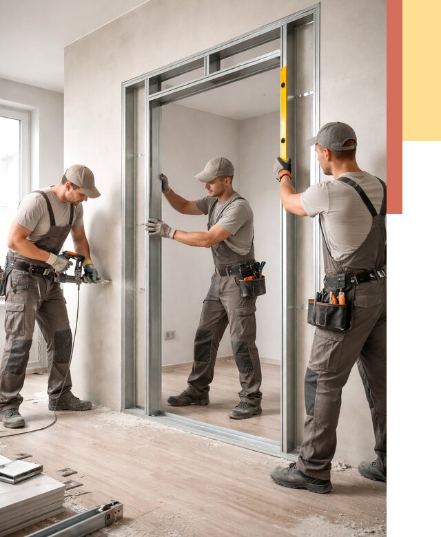 Устройство дверного проема в перегородке в Благовещенске от 4571 руб. под ключ | ОТДЕЛОЧНИК-Бгн