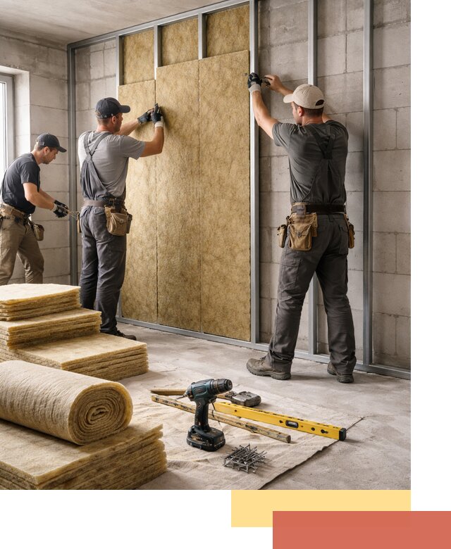 Шумоизоляция перегородок из блоков в Благовещенске — монтаж и защита шумоизоляцией