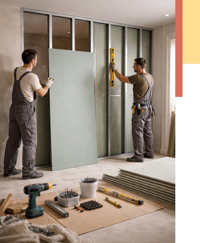 Перегородка из влагостойкого гипсокартона в Благовещенске от 4875 руб. — монтаж под ключ | ОТДЕЛОЧНИК-Бгн