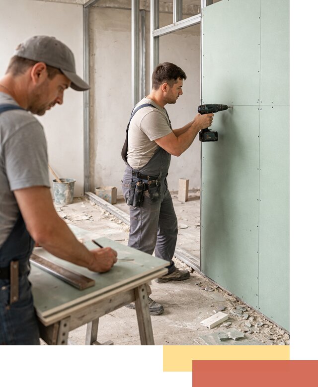 Перегородки из влагостойкого гипсокартона под ключ в Благовещенске