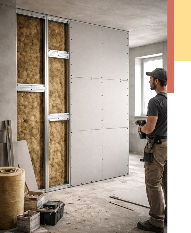 Усиленная перегородка под навеску в Благовещенске от 13001 руб. — монтаж под ключ | ОТДЕЛОЧНИК-Бгн