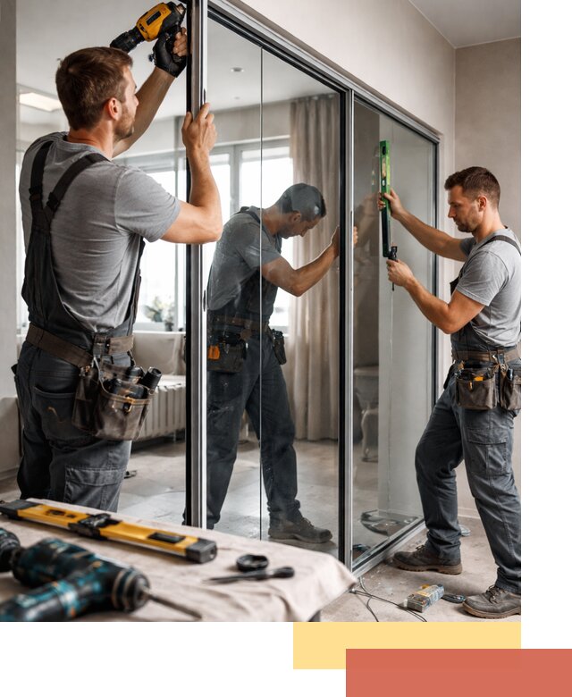 Каркасные стеклянные перегородки под ключ в Благовещенске