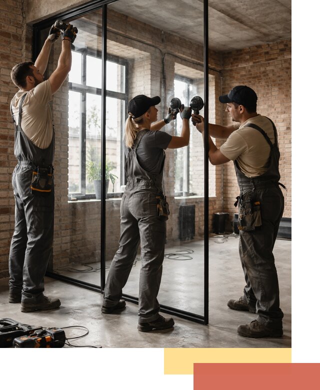 Стеклянные перегородки лофт — изготовление и монтаж в Благовещенске