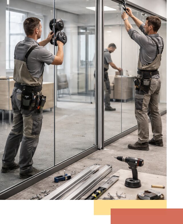 Стеклянные офисные перегородки под ключ в Благовещенске