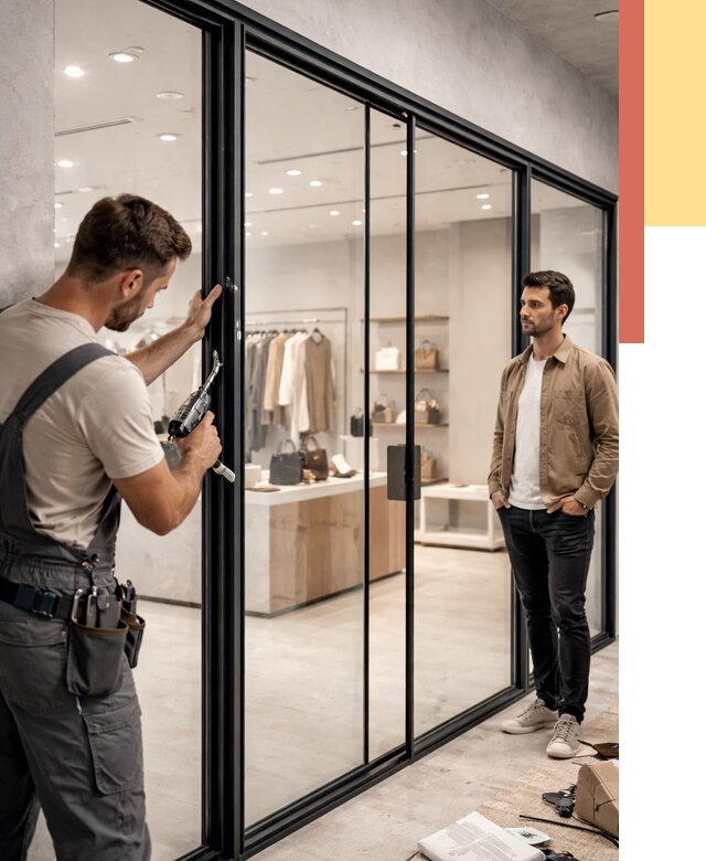 Стеклянные перегородки для магазинов в Благовещенске от 8329 руб. под ключ | ОТДЕЛОЧНИК-Бгн