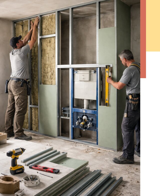 Установка сантехнических перегородок в Благовещенске от 8633 руб. | ОТДЕЛОЧНИК-Бгн