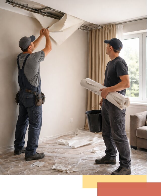 Демонтаж натяжного потолка в Благовещенске быстро и аккуратно