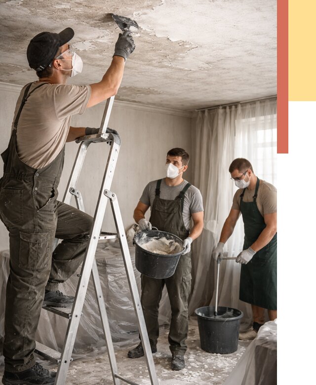 Удаление побелки с потолка в Благовещенске от 2539 руб. быстро и недорого | ОТДЕЛОЧНИК-Бгн