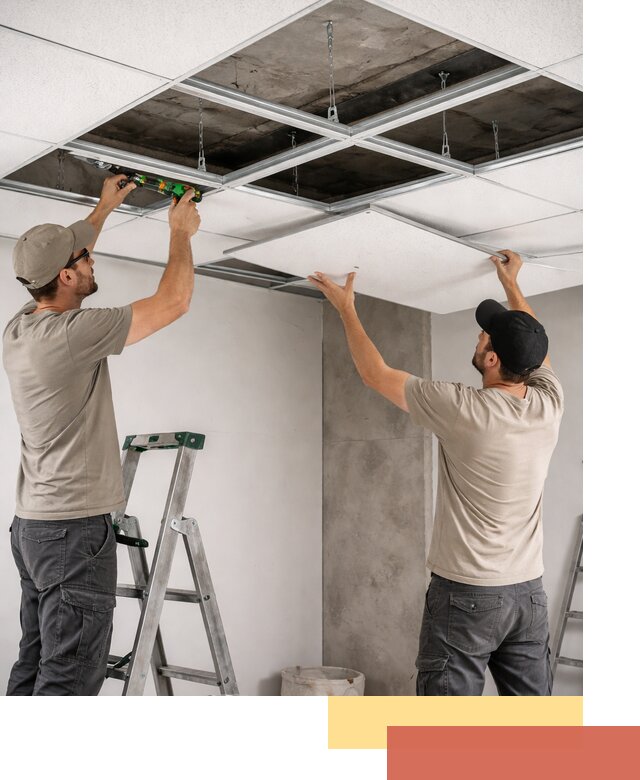 Монтаж потолка Армстронг под ключ в Благовещенске