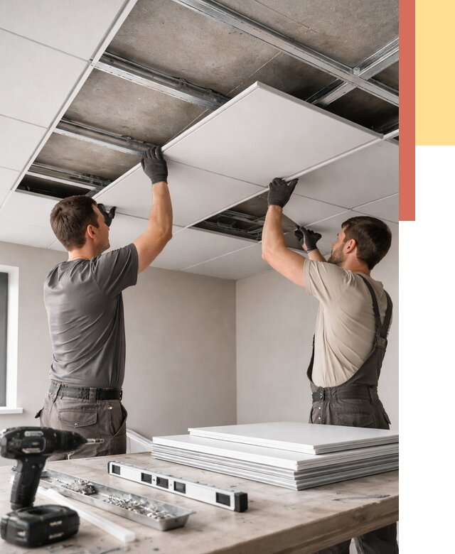 Монтаж кассетного потолка в Благовещенске от 4571 руб/м2 — установка и сборка | ОТДЕЛОЧНИК-Бгн