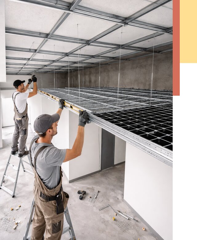 Монтаж потолка грильято в Благовещенске от 457 руб./м² — быстрая сборка под ключ | ОТДЕЛОЧНИК-Бгн