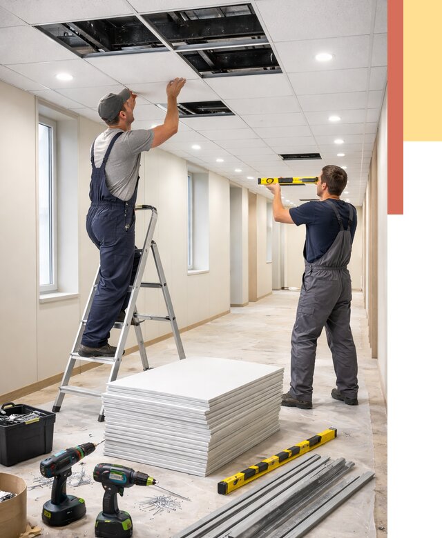 Ремонт потолка Армстронг в Благовещенске от 4571 руб. — быстро и недорого | ОТДЕЛОЧНИК-Бгн