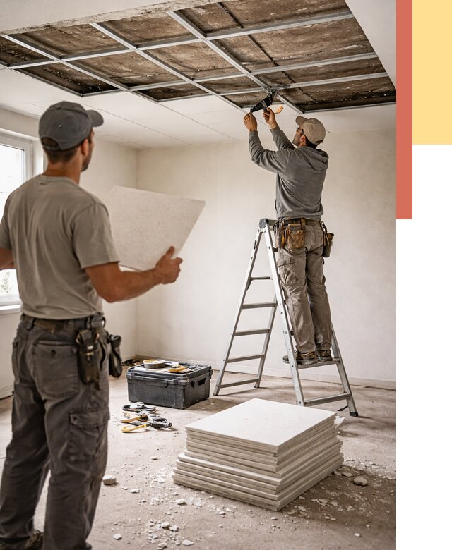 Замена плит подвесного потолка в Благовещенске от 1777 руб. быстро и недорого | ОТДЕЛОЧНИК-Бгн