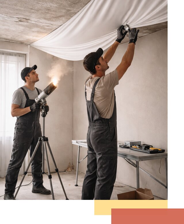 Установка натяжного потолка под ключ в Благовещенске