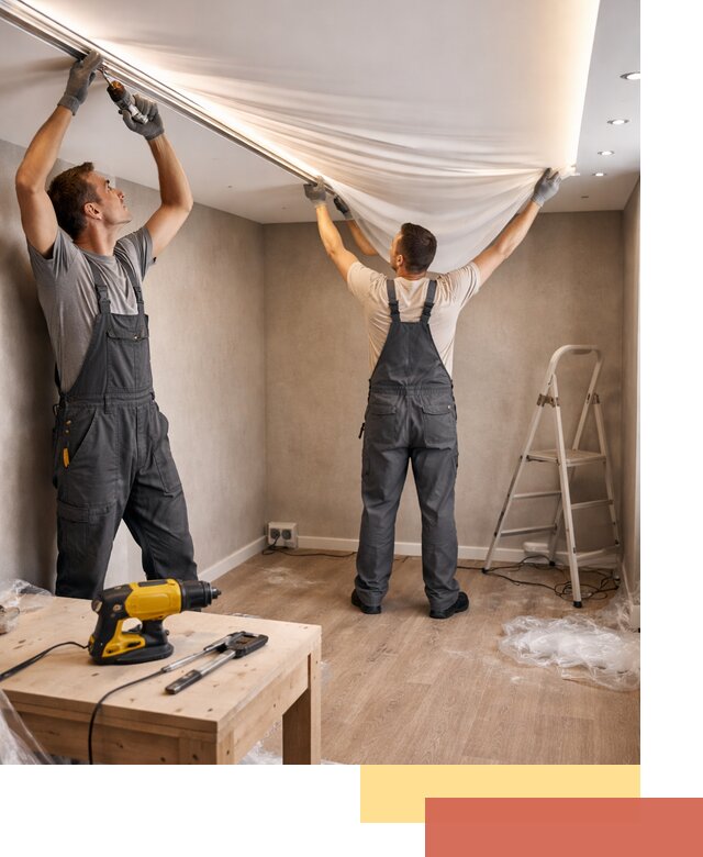 Монтаж натяжного потолка с подсветкой в Благовещенске цена и сроки