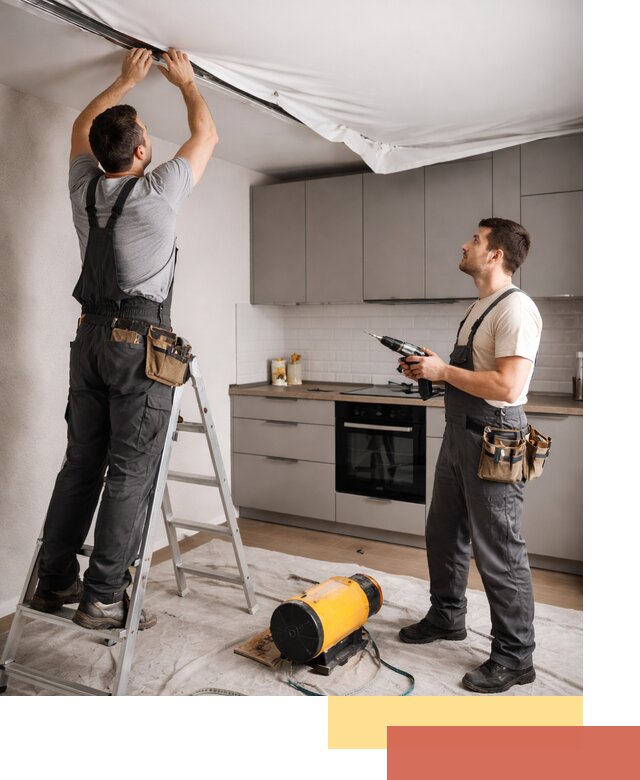 Монтаж натяжного потолка на кухне в Благовещенске