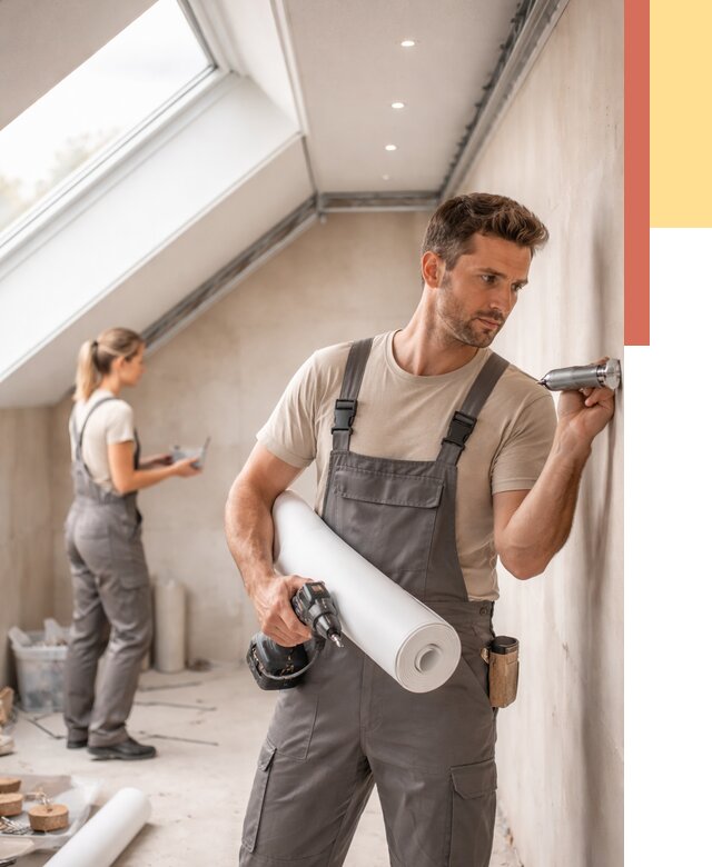 Монтаж натяжного потолка на мансарде в Благовещенске от 3555 руб. | ОТДЕЛОЧНИК-Бгн